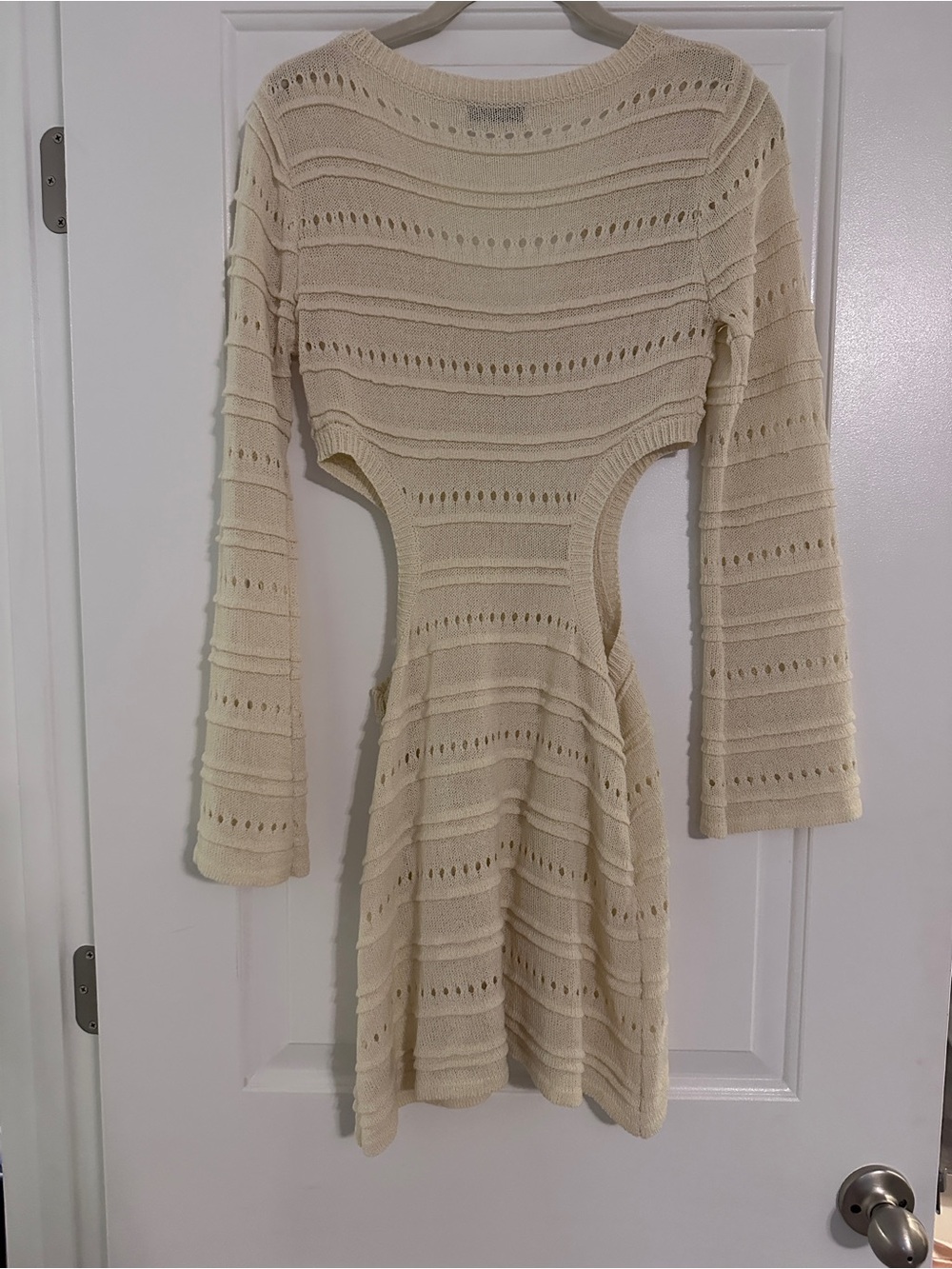 CUPSHE Women’s Cream Crochet Cutout Swim Cover-Up Dress - Picture 3 of 6